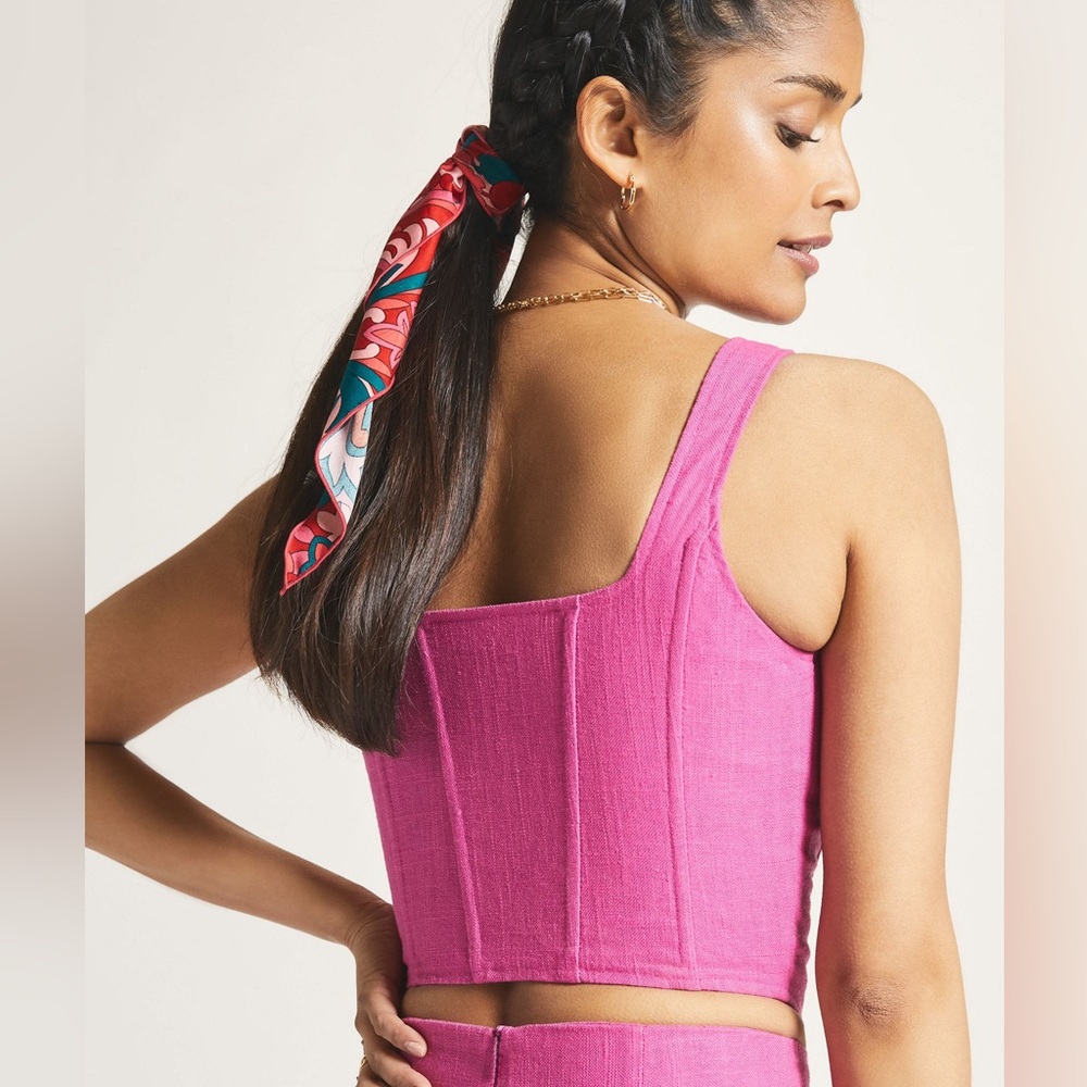Anthropologie Aureta White Bustier Top - Picture 6 of 9